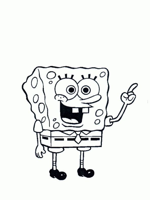 Plansa de colorat cu Spongebob 34 47